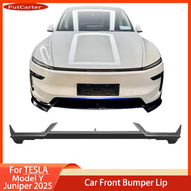 For Tesla Model Y Juniper 2025+ Front Bumper Lip Chin Guard Diffuser Body Front split Kit Spoiler Deflector Tuning Accessories