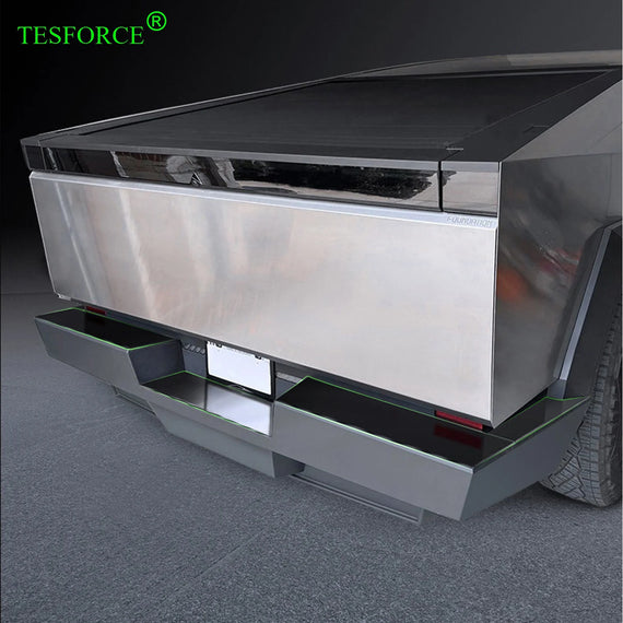 For Tesla Cybertruck Rear Bumper Tailgate Stainless Steel Protection Guard Trunk Cover Anti-dirty Guard Trim Trunk Protective