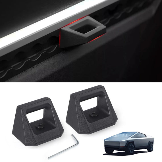 2 PCS Black Truck Bed Rail Track Hooks For Tesla Cybertruck 2025 2024 2023 Heavy Duty Steel L Track Splints Hook Accessories