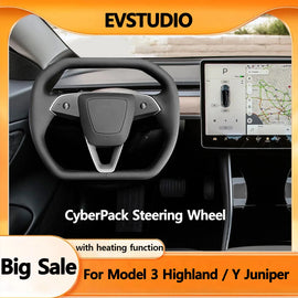 Heating Steering Wheel for Model 3 Highland CyberPack Steering Wheel for Model Y Juniper Without Airbag Cover Car Accessories
