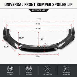 Universal Front Bumper Chin Spoiler Bodykit Splitter Diffuser Under Lips Diffuser Carbon Look Spoiler Cars Accessories