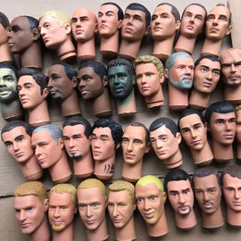 Male Doll Heads Quality Makeup Doll Figure Collection Doll Parts Famous Men Stars Rare Face Doll Heads DIY Toy Accessories